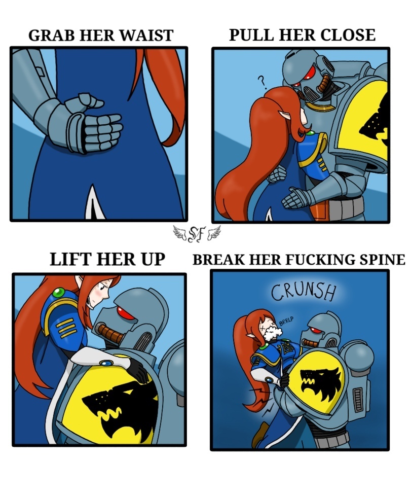 ﻿GRAB HER WAIST PULL HER CLOSE LIFT HER UP BREAK HER FUCKING SPINE