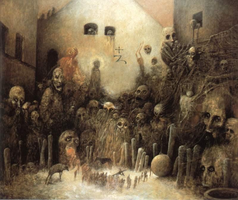Здзислав Бексиньский,artist,красивые картинки,art,арт,Мрачные картинки