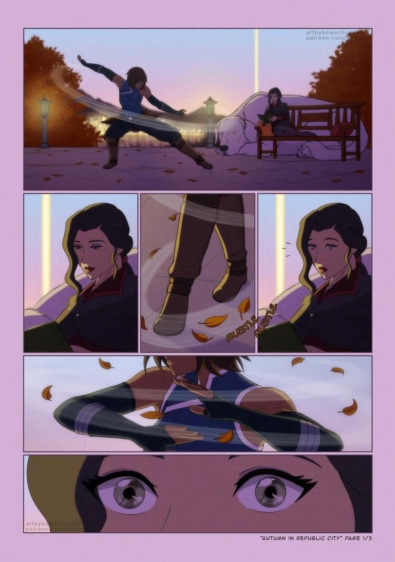 ﻿"AUTUMN IN QBPUeLIC С1ТУ" РД66 1/3,Корра,Korra,Легенда о Корре,The Legend of Korra,Аватар,Легенды об Аватарах, Avatar,фэндомы,Асами Сато,Asami Sato,Коррасами,Нага,kowachi
