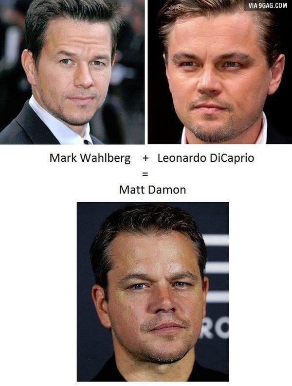 ﻿Mark Wahlberg + Leonardo DiCaprio Matt Damon,актеры,9gag,избранные картинки с 9gag.com,интернет,Марк Уолберг,ди каприо,Мэтт Дэймон