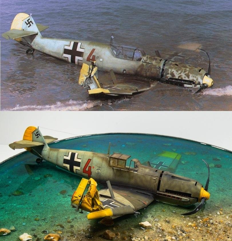 диорама,длиннопост,моделизм,Babakin,Messerschmitt Bf.109,самолет,крушение,вторая мировая,Рукоделие с процессом,видео,video