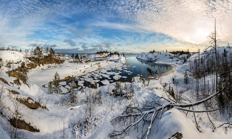 фотография,Природа,красивые фото природы: моря, озера, леса,ладога,озеро,лед,зима,рассвет,красивые картинки