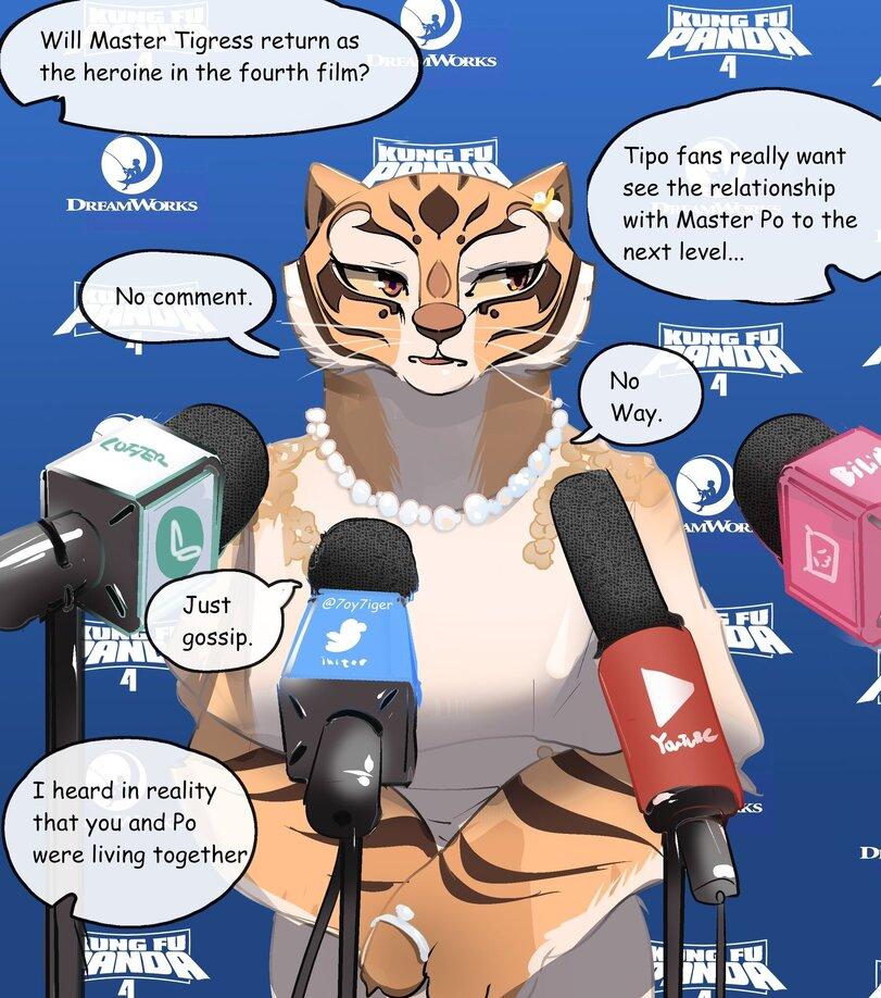 ﻿Will Master Tigress return as the heroine in the fourth film? Tipo fans really want see the relationship with Master Po to the next level... No comment. Just gossip. I heard in reality ^ that you and Po were living together^,7oy7iger,По (KFP),кунг-фу панда,DreamWorks,Мультфильмы,Мультсериалы,