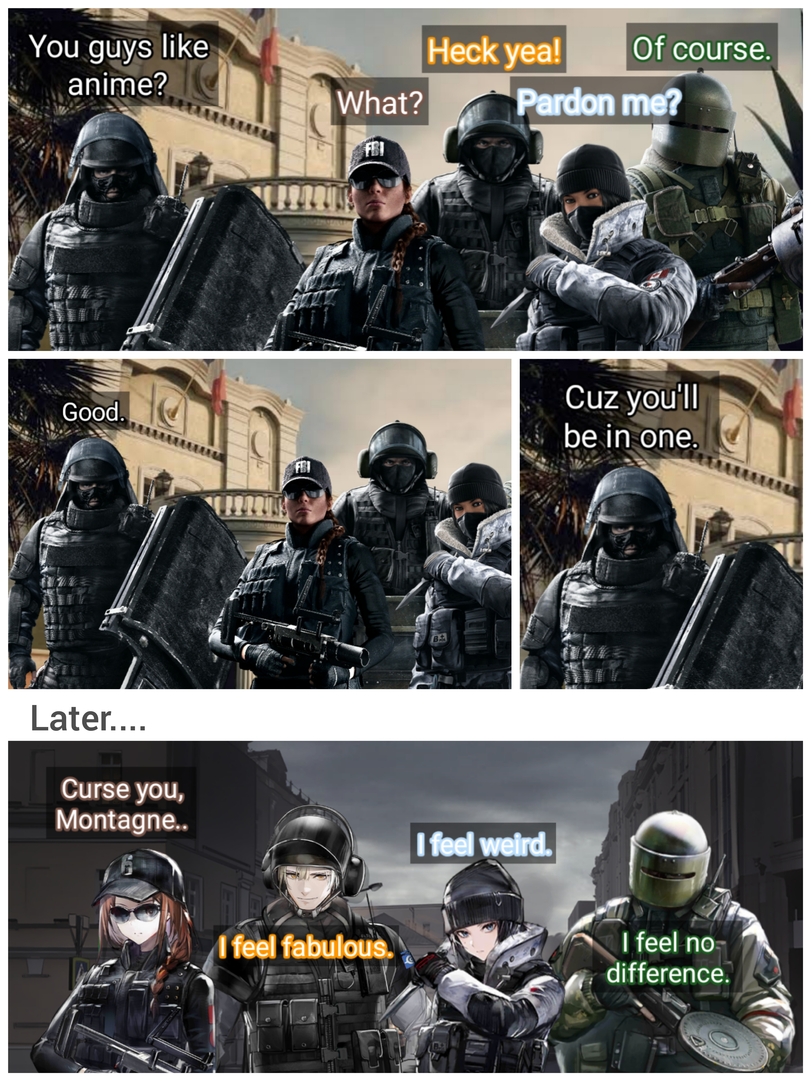 ﻿Later. Of course Curse you, Montagne. ^ I feel no difference.,ATalkingDoubleBarrel,Montagne (R6S),Rainbow Six Siege,Rainbow Six,Игры,Ash (R6S),Blitz (R6S),Frost (R6S),Tachanka (R6S),Arknights комиксы,Arknights,明日方舟, アークナイツ, 명일방주, аркнайтс,без перевода,Tachanka (Arknights),Тачанка,Frost