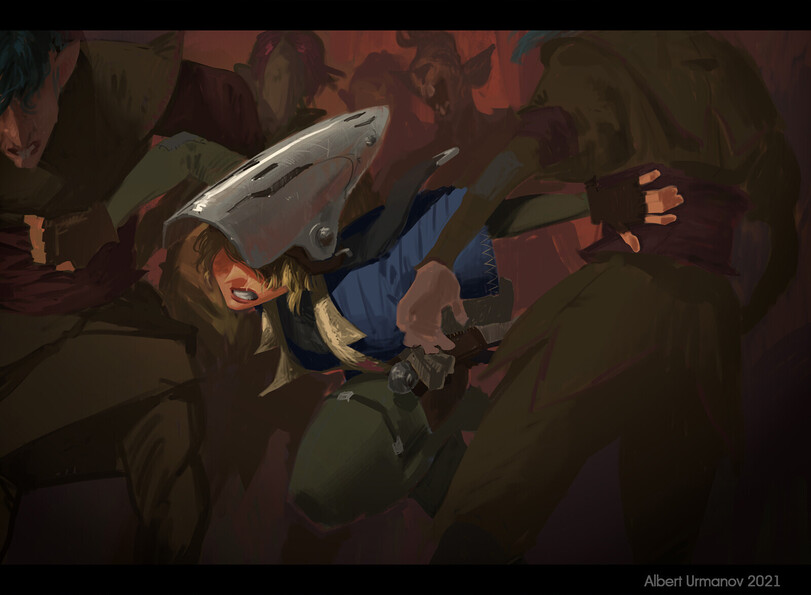 Albert Urmanov,AlbyU,artist,Fantasy,Fantasy art,art,арт,длинопост,elf girl,Elf,Эльф,Adhelin the Monster Slayer
