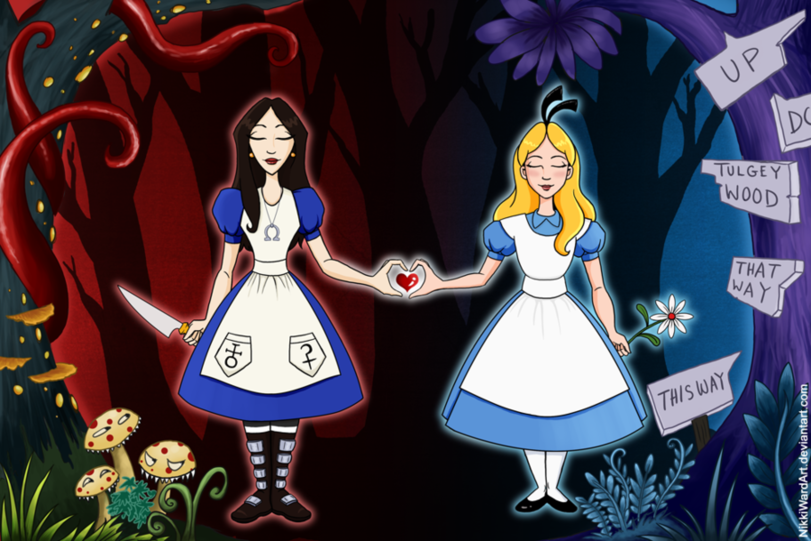 Alice vs. ALICE,Смешные комиксы,веб-комиксы с юмором и их переводы,alice in wonderland,American Mcgee&#039;s Alice,Игры