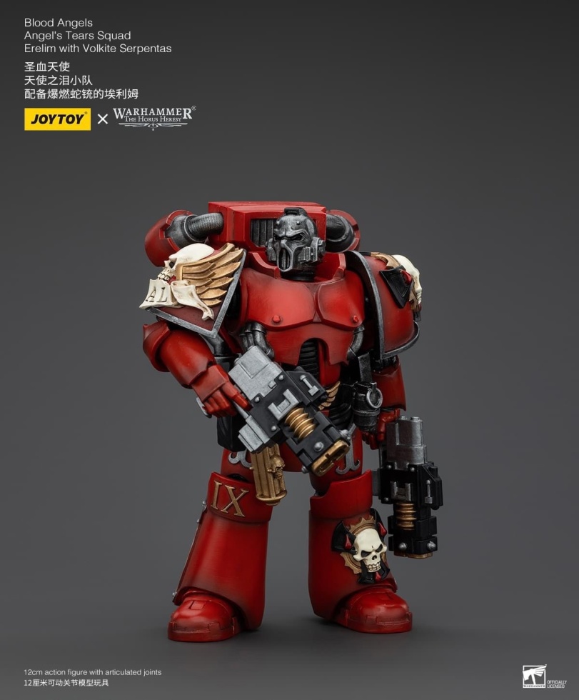 ﻿JOYTOY LICENSED 12cm action figure with articulated joints Blood Angels Angel's Tears Squad Erelim with Volkite Serpentas . . u/ARHAMMER; X v yThe Horus Heresy,Blood Angels,Кровавые Ангелы,,Space Marine,Adeptus Astartes,Imperium,Империум,Warhammer 40000,wh40k, warhammer 40k, ваха,