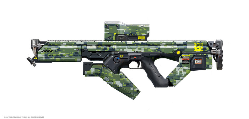 ﻿C COPYRIGHT BY BRUCE YU 2021. ALL RIGHTS RESERVEO,Bruce Yu,Sci-Fi,art,арт,guns,weapon,длиннопост