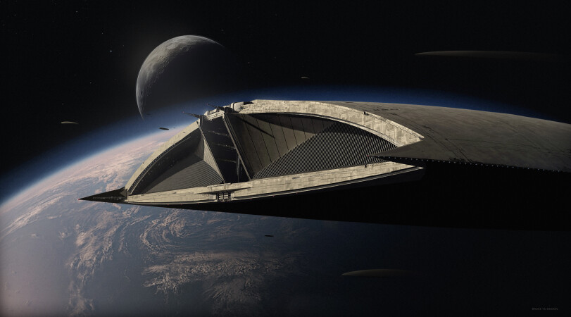 Bruce Yu,spaceship,Sci-Fi,art,арт,длиннопост,Bruce Yu,,Sci-Fi,art,,long post
