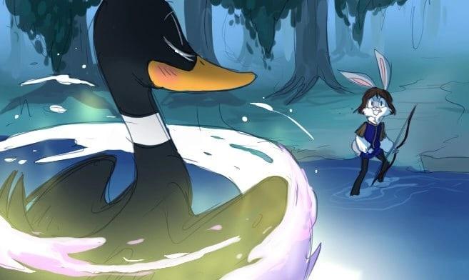 Bugs Bunny,Багз Банни,Looney Tunes,Warner Bros. Animation,Мультфильмы,Мультсериалы, Cartoons,Daffy Duck,Даффи Дак,Смешные комиксы,веб-комиксы с юмором и их переводы,принцесса-лебедь