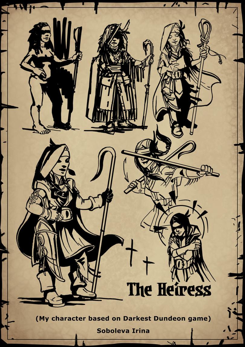﻿(My character based on Darkest Dundeon game) Soboleva Irina,Caretaker (DD),Darkest Dungeon,Игры,Ira Soboleva,Crusader (DD),Highwayman (DD),Grave Robber (DD),Leper (DD),Plague Doctor (DD),fan art,Bounty Hunter (DD),Vestal (DD)