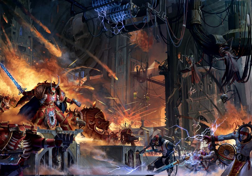 Chaos (Wh 40000),Warhammer 40000,wh40k, warhammer 40k, ваха, сорокотысячник,фэндомы,Crimson Slaughter,Helbrute,Kranon the Relentless,Mechanicus,Electro-Priest,Sicarian Ruststalker,CSM Terminators,Chaos Space Marine,Black Legion,Undivided,Chosen,Forgefiend,maulerfiend,Blood Angels,Кровавые