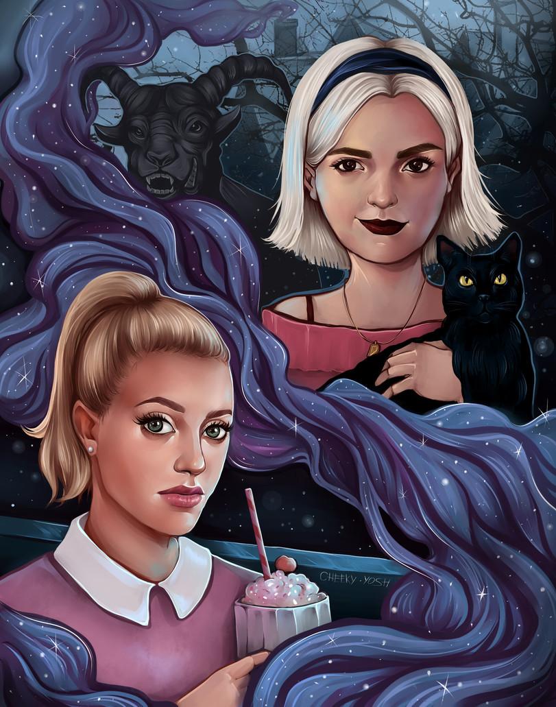 Chilling Adventures of Sabrina,Сериалы,Sabrina Spellman,Betty Cooper,Riverdale,Ривердэйл,Archie,Арчи,Comic Books,Комиксы, графические новеллы, романы,фэндомы,crossover,Cheeky Yosh