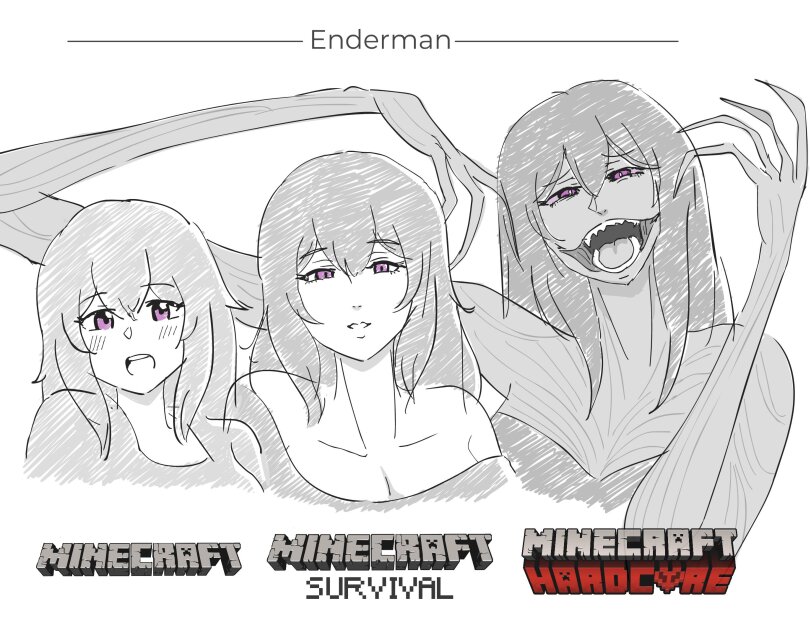 ﻿Enderman- мёвввшп SURVIVAL,Dangoheart,artist,Enderman,Minecraft,Игры,Игровой арт,game art,тянофикация,хуманизация,humanization,Dangoheart,artist,Enderman,minecraft,games,game art,