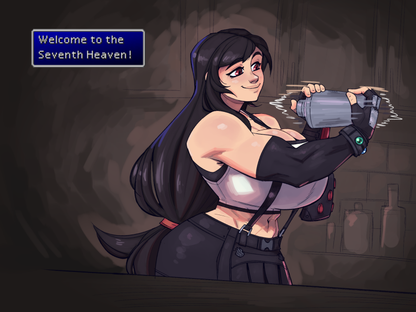 ﻿Welcome to the Seventh Heaven!,Dansome,artist,Tifa Lockhart,Тифа Локхарт,Final Fantasy VII,Final Fantasy,Игры,Игровой арт,game art,Dansome,artist,tifa lockhart,Final Fantasy VII,Final Fantasy,games,game art