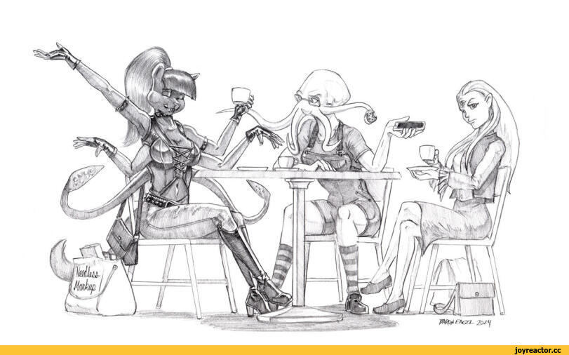 Dungeons and Dragons,Baron-Engel,artist,Displacer Beast,Illithid,Fantasy race,aboleth,anthro