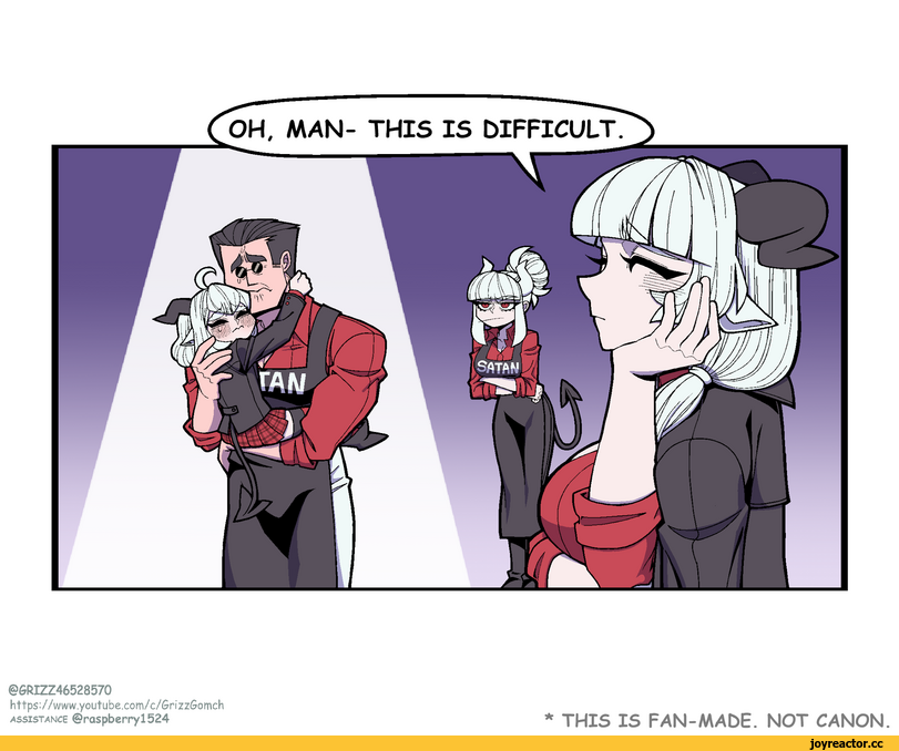 ﻿(oh, MAN- THIS IS DIFFICULT?*} @ GRIZZ46528570 https://www.youtube.eom/c/6rizzGornch assistance@raspberryi524 * THIS IS FAN-MADE. NOT CANON.,Grizz (artist),artist,Helltaker comics,Helltaker,Игры,Helltaker (character),яп: ヘルテイカー / ヘルおじと кор: 헬테이커, Адбиратель, Покоритель ада,Baphomet