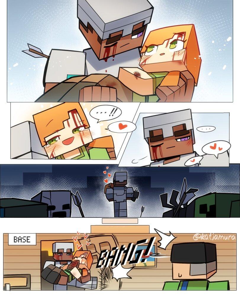 Katjamura,Minecraft,Игры,Alex (Minecraft),Steve (Minecraft),Игровой комикс