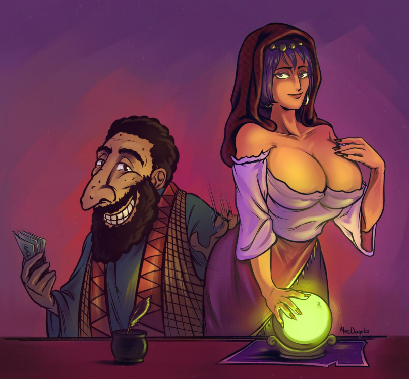 LonaRPG,Игры,фанарты,MILF,карикатура,Fortune teller (lonarpg),Cheerful Shopkeeper (lonarpg)