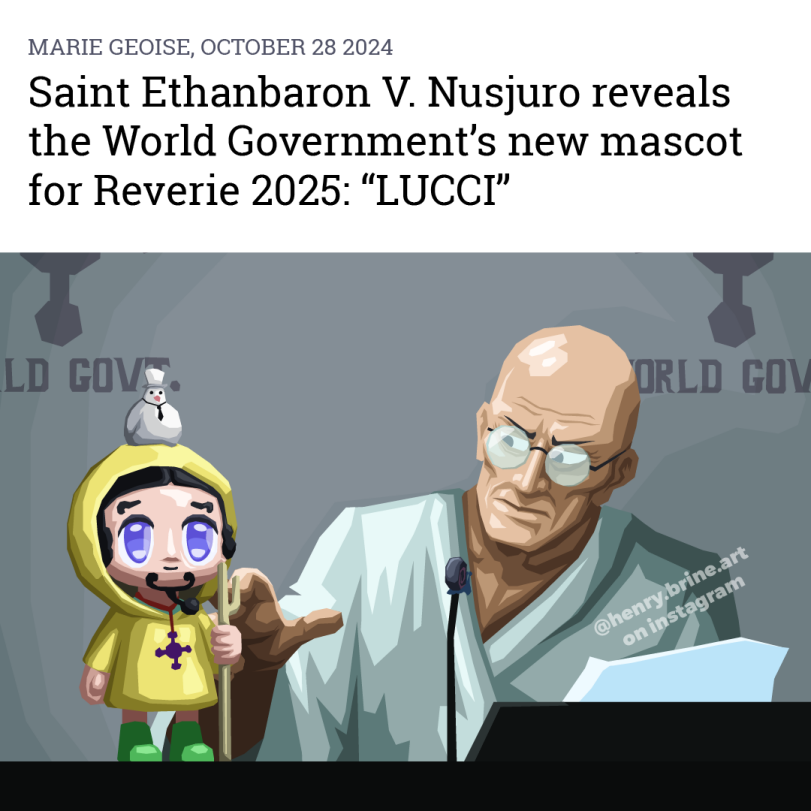 ﻿MARIE GEOISE, OCTOBER 28 2024 Saint Ethanbaron V. Nusjuro reveals the World Government's new mascot for Reverie 2025: "LUCCI”,Luce,Luce of Jubilee 2025,One Piece,ван пис, ван-пис,Anime,Аниме,фэндомы,аниМемы,luce,One Piece,Anime,fandoms,