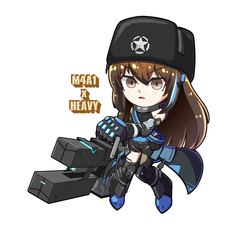 M4A1 (Girls Frontline),Carbine, Caliber 5.56 mm, M4,Girls Frontline,Anime,Аниме,фэндомы,Heavy (TF2),Team Fortress 2,Team Fortress,Игры,ING-YEO,crossover,m4a1 (girls frontline),girls frontline,Anime,fandoms,Heavy (TF2),Team Fortress 2,Team Fortress,games,ING-YEO,