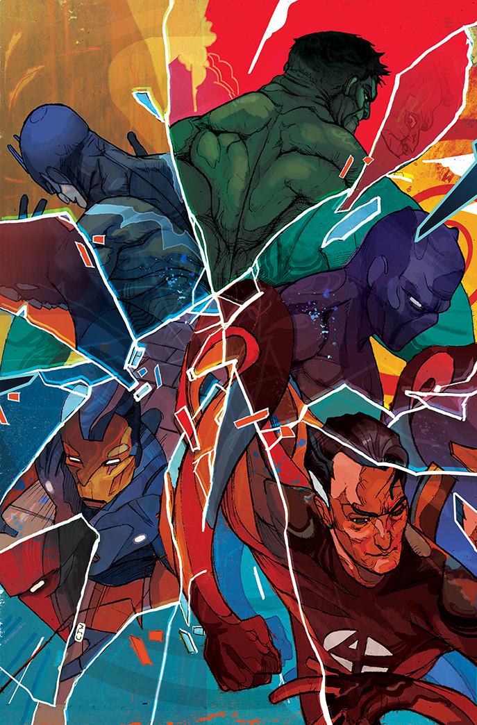 Marvel,Вселенная Марвел,фэндомы,Christian Ward,art,арт,красивые картинки,superheroes art,The Illuminati,Иллюминаты,Mr. Fantastic,Мистер Фантастик, Рид Ричардс,Fantastic Four,Фантастическая четверка,Iron Man,Непобедимый Железный человек, Тони Старк,Black Bolt,Чёрный Гром, Блакагар