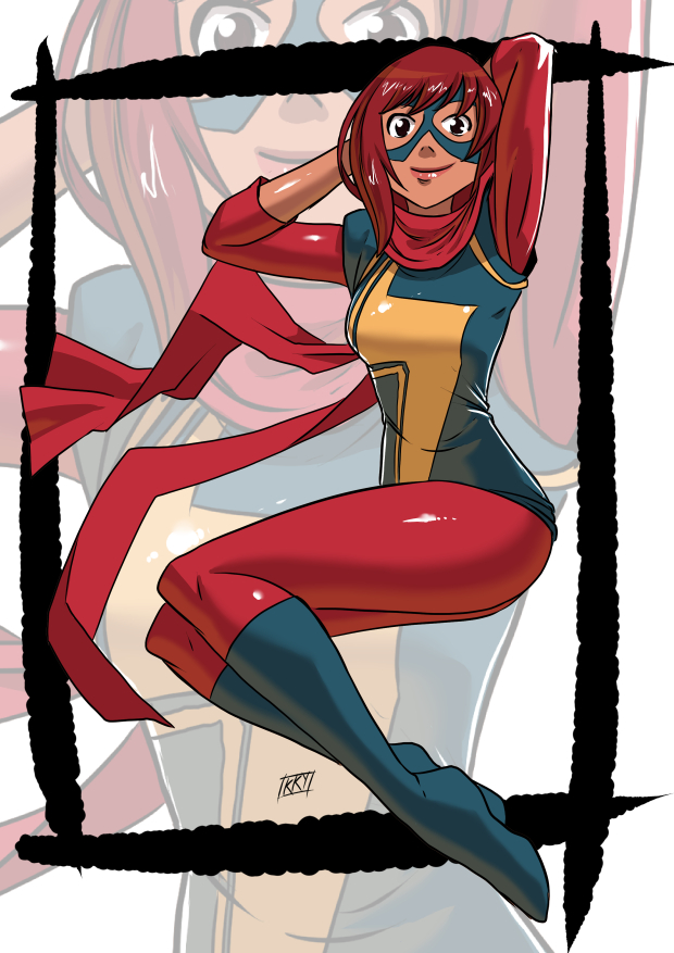 Marvel,Вселенная Марвел,фэндомы,KukuruyoArt,Kamala Khan,Мисс Марвел, Камала Кхан,Marvel,fandoms,Kukuruyo,artist,Kamala Khan