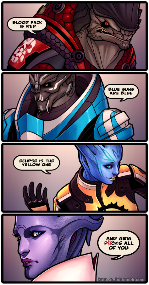 Mass Effect,фэндомы,Kate-н-BD,ME комиксы,Aria T&#039;Loak,ME персонажи,kate-n-bd,eclipse,Eclipse (ME),ME организации,Blood Pack,Blue Suns,Asari,ME расы,Krogan,Turian