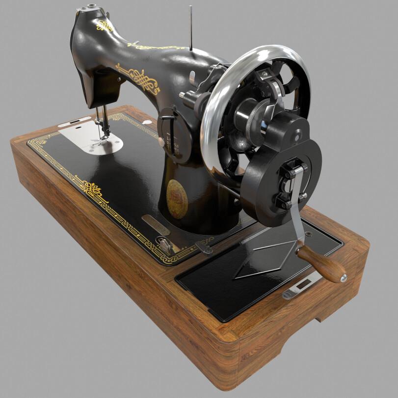 Mr.Pointer,cinema 4D,C4D,Cinema 4D,Cinema4D,швейная машинка,Подольск 2М,длиннопост,3D model,Mr.Pointer,cinema 4D,,3D model