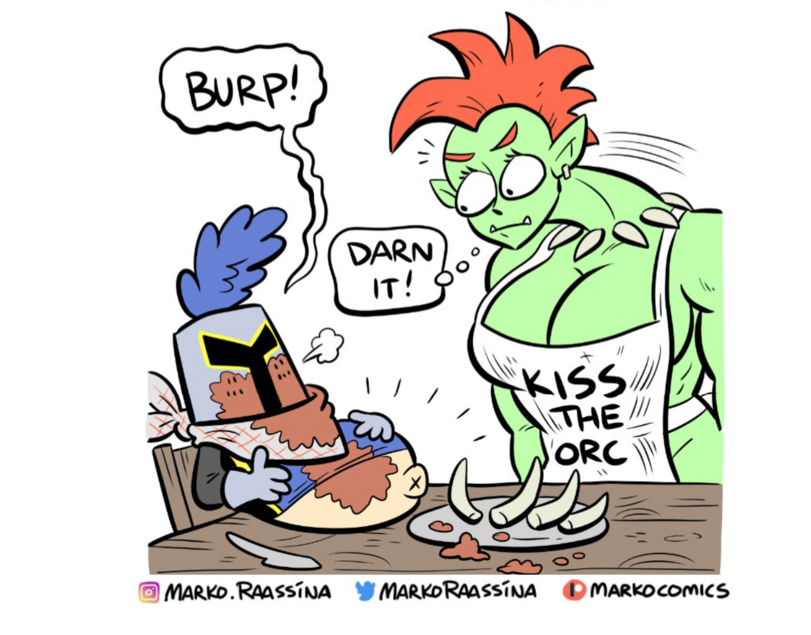 ﻿i®/WaM£o.'Raa«íua */WAWO>'Raa«'íua 1 MARKocomics,My Girlfriend Is an Orc Warlord!,Markraas,Marko Raassina, Scrollzoom,artist