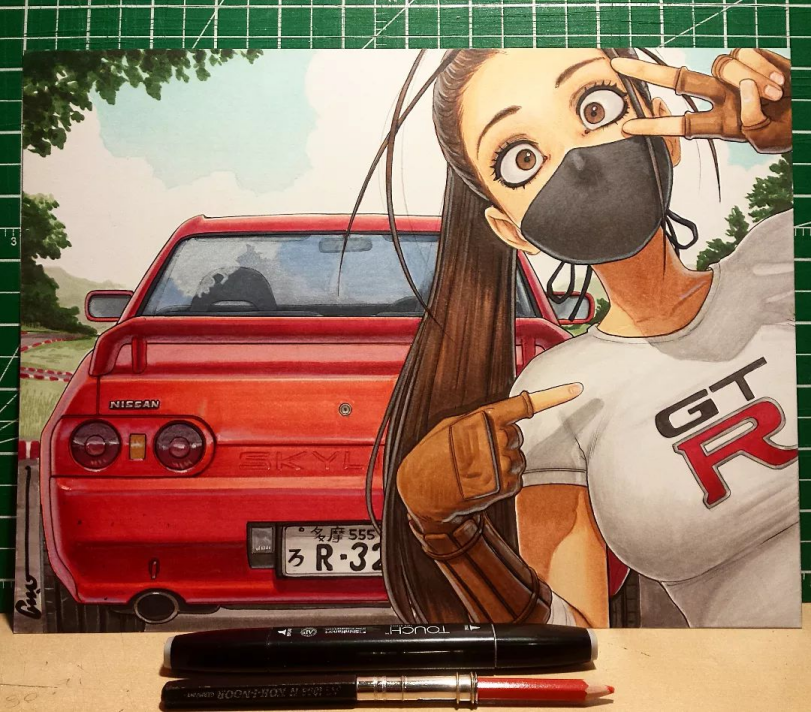 ﻿ m r * 1 i » f 3 1,Omar Dogan,artist,Nissan GTR,nissan skyline,Ibuki,Ибуки,Street Fighter,Уличный Боец,Игры,r32