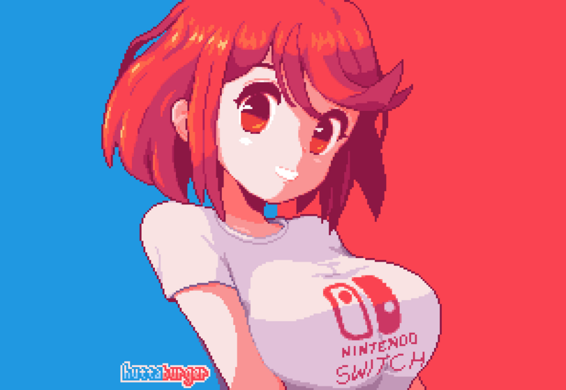 Pyra (Xenoblade),Xenoblade,Игры,Игровой арт,game art,Pixel Art,Пиксель Арт, Пиксель-Арт,huttaburger,Pyra (Xenoblade),xenoblade,games,game art,pixel art,huttaburger