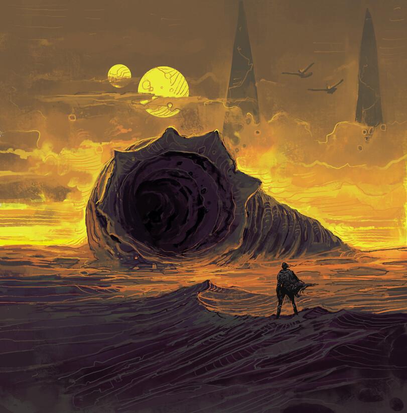 Reza Afshar,artist,Шаи-Хулуд,Дюна,Sci-Fi,art,арт