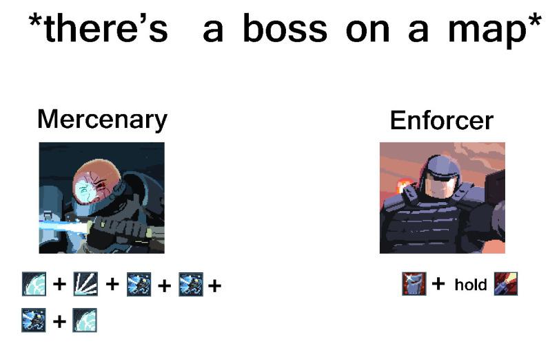 ﻿*there’s a Mercenary boss on a map Enforcer + hold,Risk of Rain,Игры,Wojak,Вояк,Мемы,Мемосы, мемасы, мемосики, мемесы