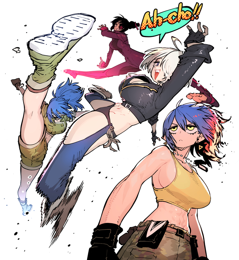 SSAMBAtea,artist,Angel (KOF),The King Of Fighters,Игры,han juri,Street Fighter,Уличный Боец,leona heidern