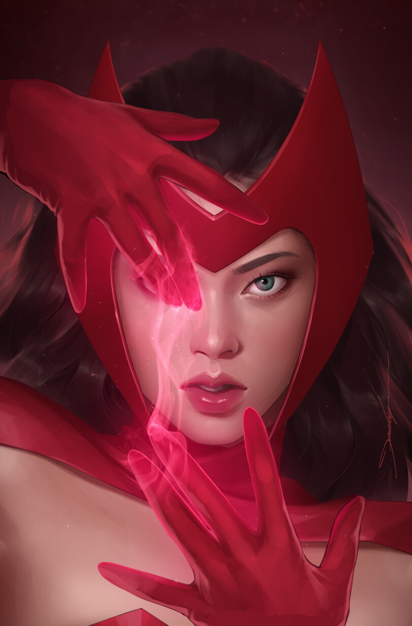 Scarlet Witch,Алая ведьма, Ванда Максимофф,Marvel,Вселенная Марвел,фэндомы,JeeHyung lee,artist,Marvel art,Scarlet Witch,Marvel,fandoms,Jee-Hyung Lee,artist,Marvel art