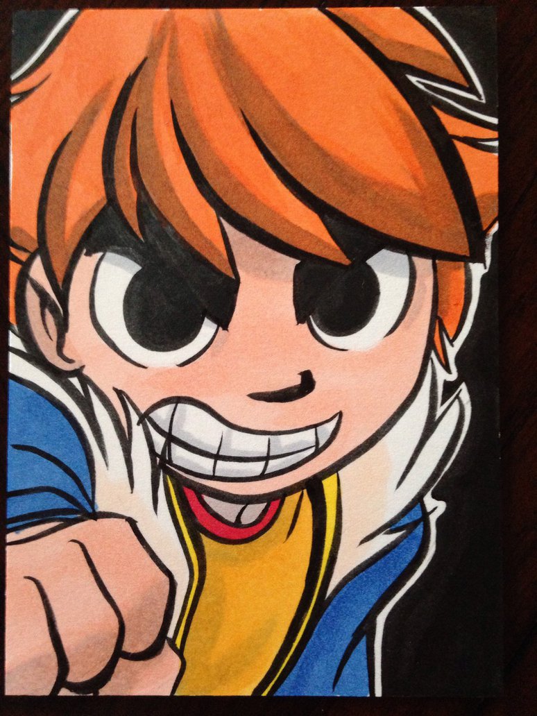 Scott Pilgrim,Скотт Пилигрим,Comic Books,Комиксы, графические новеллы, романы,фэндомы,Scott Pilgrim vs. the World,art,арт,красивые картинки,Traditional art,Ramona Flowers,Рамона Флауэрс,Gideon Graves