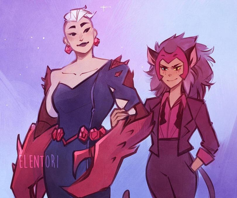 She-Ra and the Princesses of Power,Мультфильмы,Мультсериалы, Cartoons,Catra,Evil Horde,Masters of the Universe,Scorpia,elentori,artist