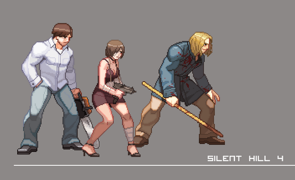 ﻿SILEflT HILL 4,Silent Hill,Игры,Silent Hill 2,Silent Hill 3,Silent Hill 4,Harry Mason,Heather Mason,James Sunderland,douglas cartland,Cybil Bennett,eddie dombrowsky,Maria,Vincent Smith,Claudia Wolf,Walter Sullivan,Eileen Galvin,henry townshend,Pixel Art,Пиксель Арт, Пиксель-Арт,Eddie Dombrowski