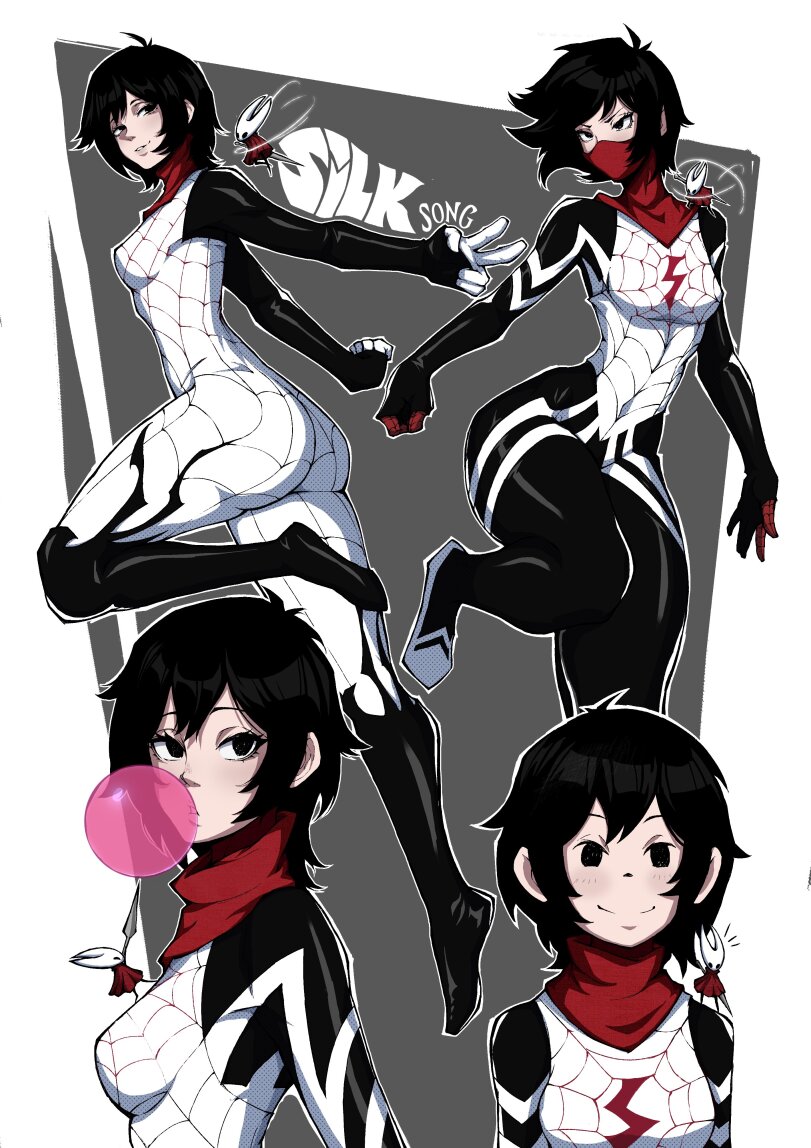 Silk (Marvel),Шелк, Синди Мун,Marvel,Вселенная Марвел,фэндомы,Hornet (HK),Хорнет ,Hollow Knight,Игры,crossover,kekel,Kekel0212,artist,silk,Marvel,fandoms,Hornet(HK),Hollow Knight,games,,kekel,artist