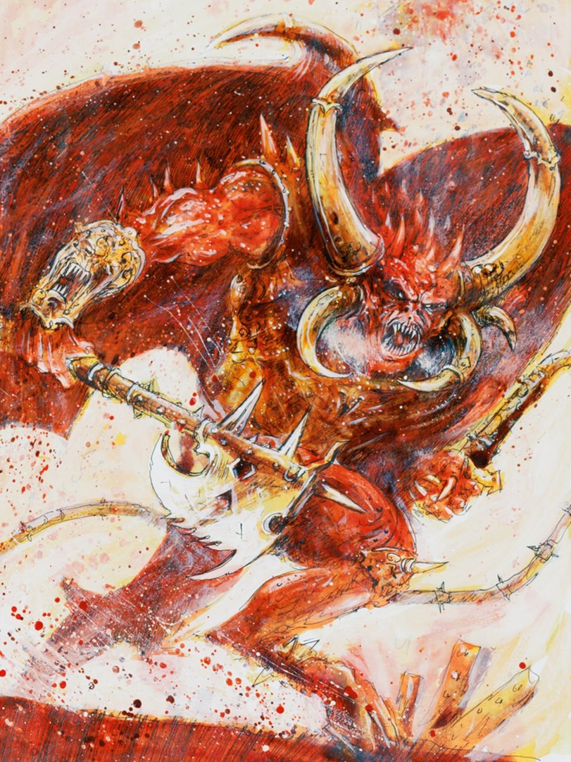 Skarbrand,Bloodthirster (Wh FB),Khorne (Wh FB),Chaos (Wh FB),Warhammer Fantasy,Warhammer FB,фэндомы,Skulltaker,Bloodletter (Wh FB),Juggernaut (Wh FB),Flesh Hounds (Wh FB),karanak,Khorne,Chaos (Wh 40000),Warhammer 40000,wh40k, warhammer 40k, ваха, сорокотысячник,John blanche,длинопост,Bloodcrushers