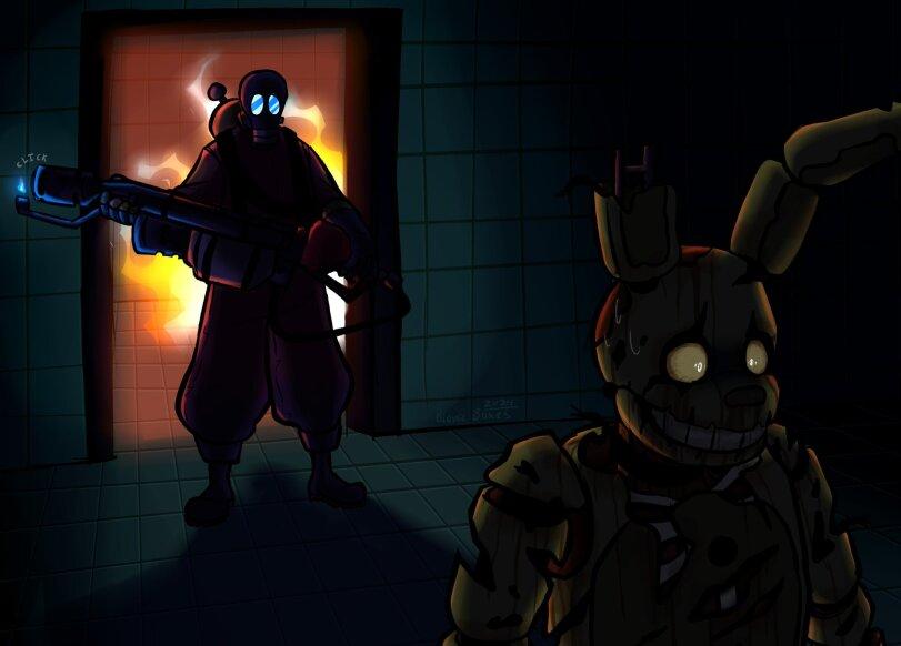 SpringTrap,Five Nights at Freddy's,Игры,Pyro (TF2),Team Fortress 2,Team Fortress