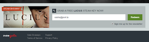 ﻿Q GRAß A FREE LUCIUS STEAl.l KEY NOVYI v«ita£pc4 ta Redeem £ Sign ine tp ftx tue nentieiiei inoi« GjU c-»awa/i Sujpxt Tem15 o' Ser/KP Plwcy PAy,Steam халява,Steam,Стим,Игры,lucius,Steam карточки,Халява,indiegala