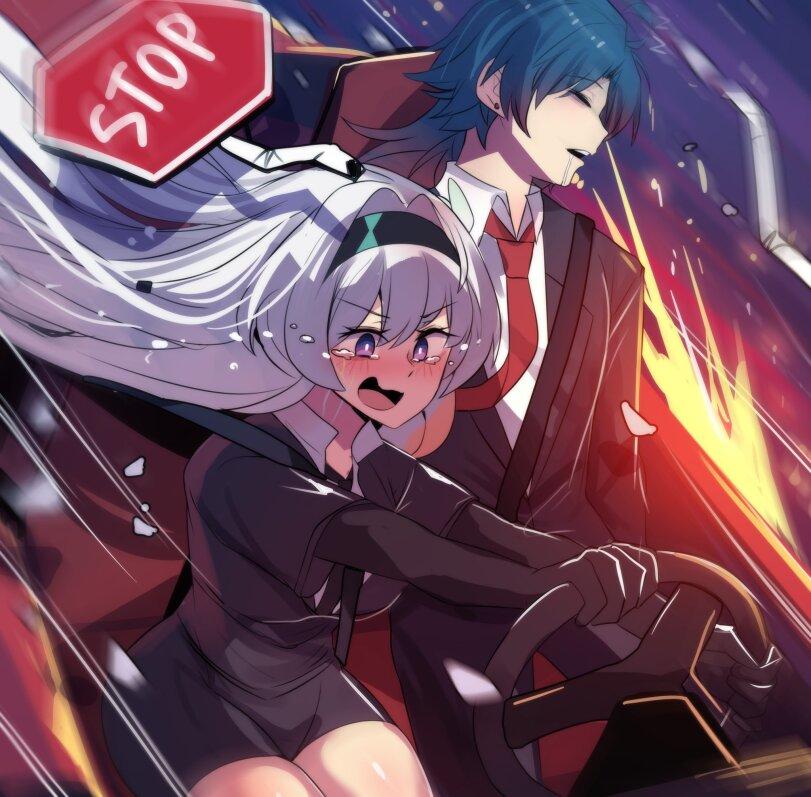 Stelle (Honkai star rail),trailblazer (honkai star rail),Первопроходец ,Honkai Star Rail,Игры,Hinghoi,artist,Firefly (Honkai Star Rail),Blade (Honkai Star Rail),Блэйд