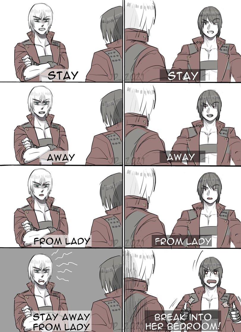 ﻿AWAY реом LADY STAY AWAY,Super-Jump,DMC комиксы,Devil May Cry,Игры,Dante,Данте,Lady (Devil May Cry),Леди,nero (devil may cry),Trish (DMC),Триш,Vergil,Вергилий ,Nico (Devil May Cry),Нико,длиннопост