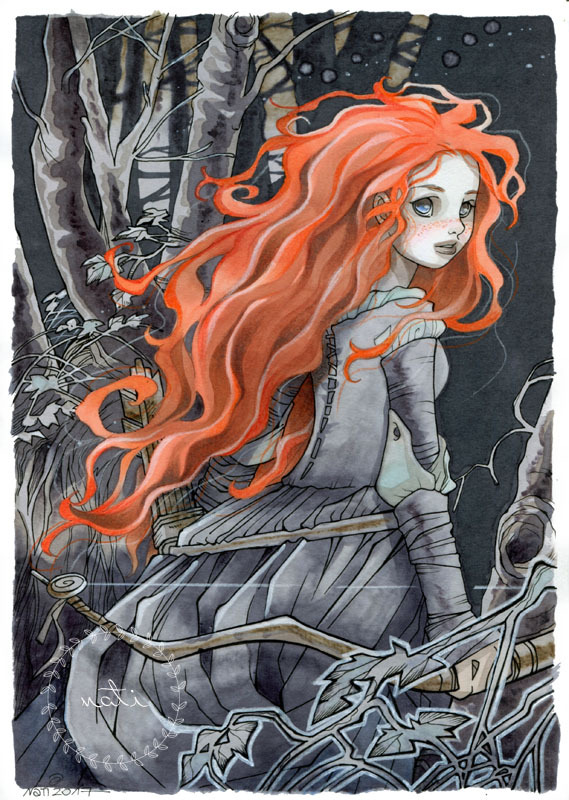 ﻿ \ Ш ' ,v,Traditional art,art,арт,Merida,Brave,Храбрая сердцем,Pixar,Мультфильмы,Мультсериалы, Cartoons,nati