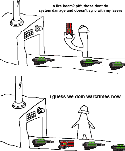 ﻿'/ a fire beam? pfft, those dont do system damage and doesn't sync with my lasers,Triangle Factory,Мемы,Мемосы, мемасы, мемосики, мемесы,ftl,Игры,без перевода