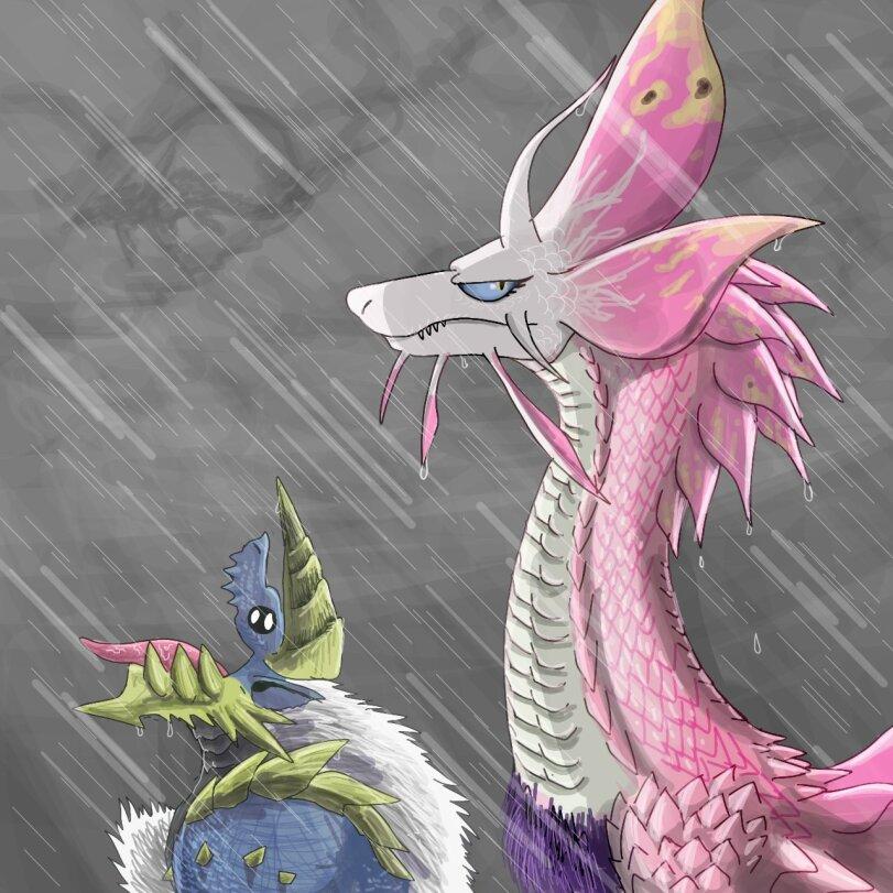 Vegeta in the rain,Мемы,Мемосы, мемасы, мемосики, мемесы,mrv87891,Zinogre,Monster Hunter,Игры,Mizutsune,Мизуцунэ ,Lagiacrus