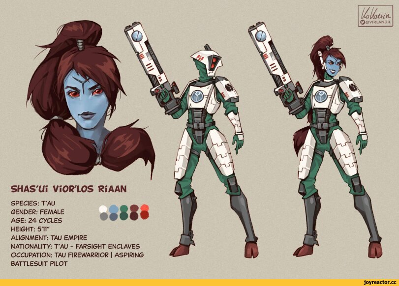﻿SHAS'üi ViOR'LOS Ri A AN SPECIES: TAU GENDER: FEMALE A GE: 24 CYCLES HEIGHT: 511" ALIGNMENT: TAU EMPIRE NATIONALITY: TAU - FARSIGHT ENCLAVES OCCUPATION: TAU FIREWARRIOR | ASPIRING BATTLESUIT PILOT,Warhammer 40000,wh40k, warhammer 40k, ваха, сорокотысячник,фэндомы,Virlandil,kakatrin,artist,tau