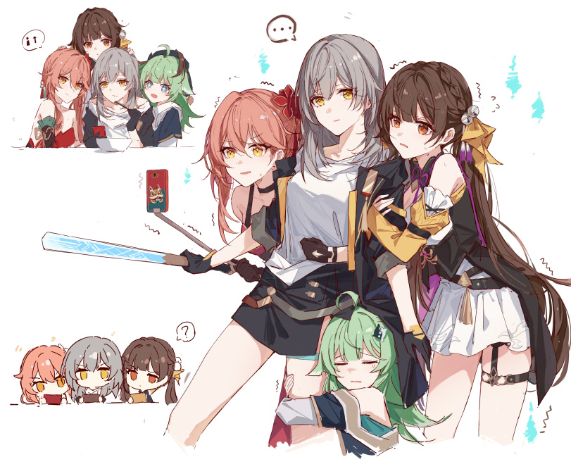 Yajuu,artist,Sushang (Honkai Star Rail),Stelle (Honkai star rail),trailblazer (honkai star rail),Первопроходец ,Honkai Star Rail,Игры,guinaifen (honkai star rail),Huohuo (honkai star rail)